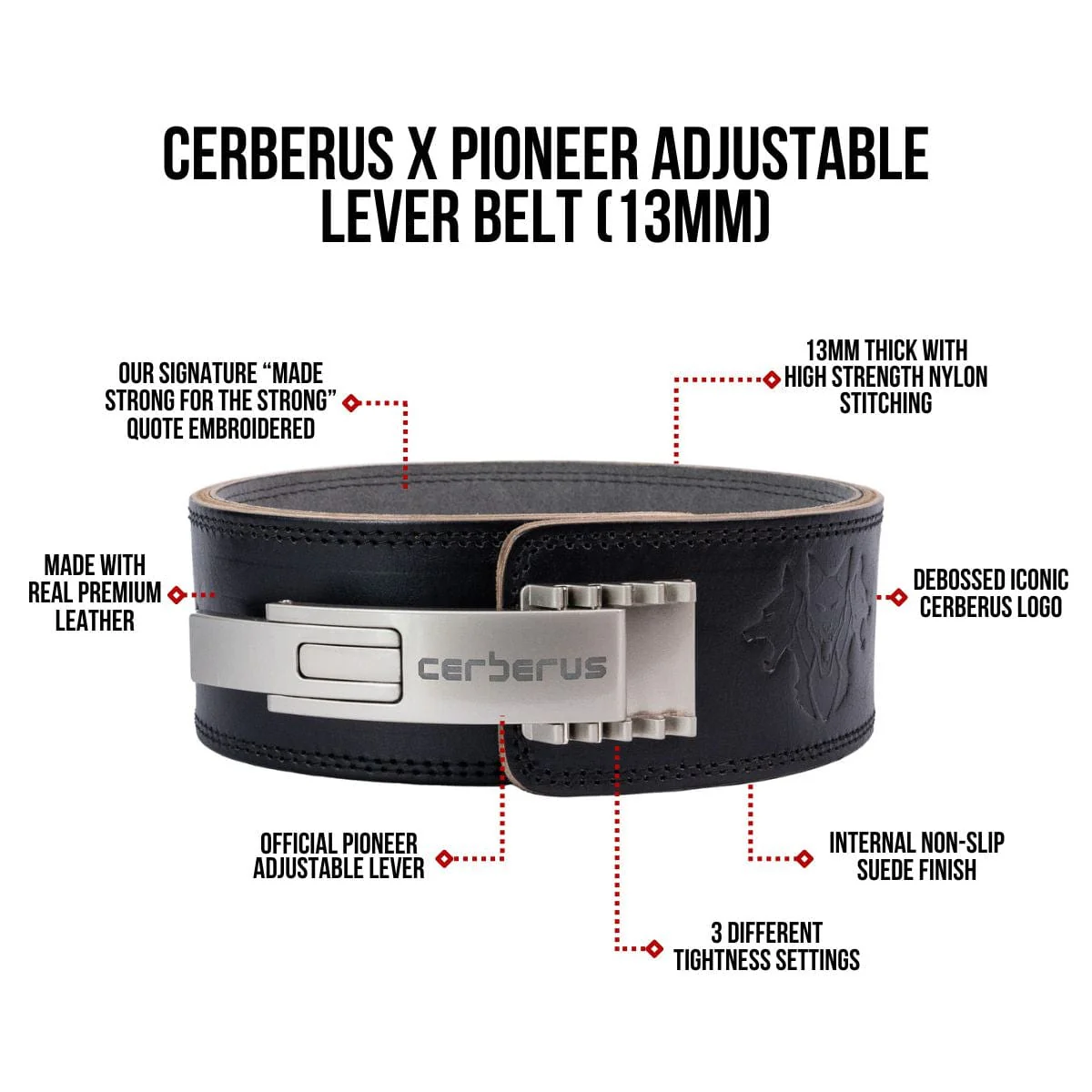 CERBERUS X Pioneer Adjustable Lever Belt (13mm) - Image 6